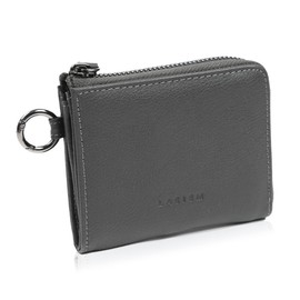 LASIEM Men's Mini Wallet, Coin Case, Card Case, "Time-saving Structure", Compact, Small Wallet, gray (steel gray)