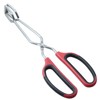 HINMAY Stainless Steel Scissor Tongs with Comfort-Grip Handle 10-Inch