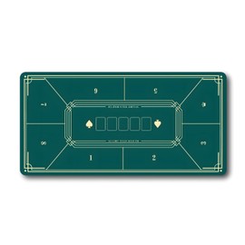 ENN LLC Poker Mat 8 Player Table Mat Rubber 40x80cm (Green)