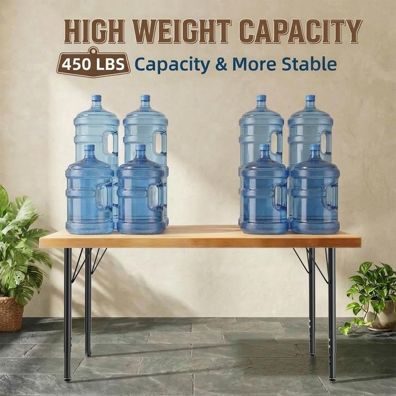Yuleimy Adjustable Metal Table Legs 19-30 Inch, Heavy Duty Desk