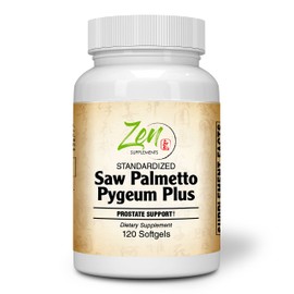 Saw Palmetto & Pygeum Plus - Prostate Support Supplement for Prostate & Urinary Tract Health Including Frequent Urination, Beta-Sitosterol Supports DHT Blocker for Hair Loss Prevention 120-Softgel