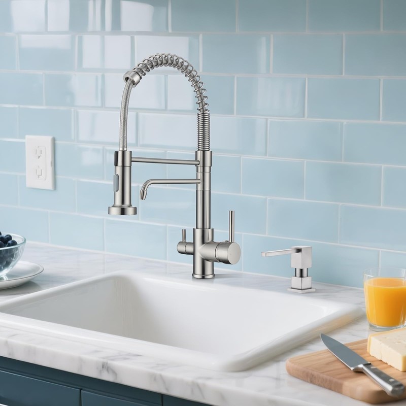 FONVETH Soap Dispenser for Kitchen Sink, Built in Square Pump