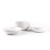 HomeVss, Pearl Dots Stoneware Dinnerware Set (56pc Set, White)