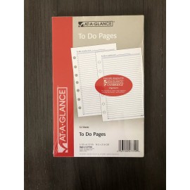 At-A-Glance #47759 To Do Pages 5 1/2 x 8 1/2 Fits 3 and 7 Ring Planner