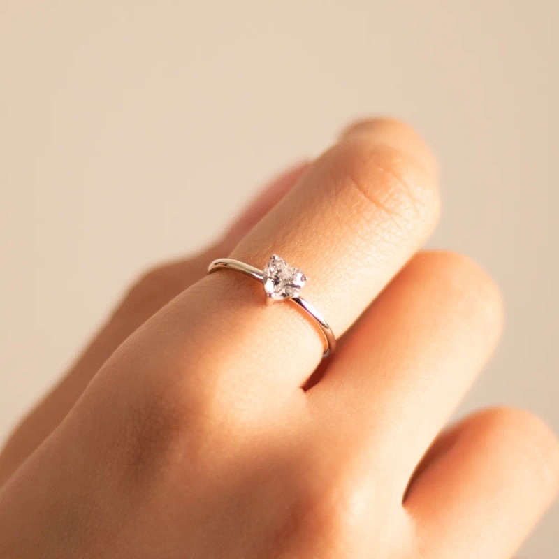 Anillo Promesa De Plata Amor Regalo Aniversario Pareja