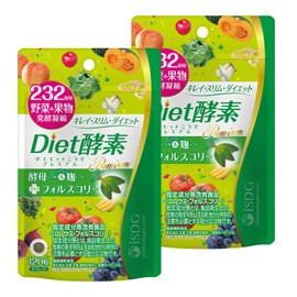 ISDG Diet Enzyme Supplement, 232 Types of Vegetables & Fruits, Fermentation Concentrate, Mixed Plant Fermented Powder, Yeast, Koji Forccoli Formula, Plant Enzyme, Lactic Acid Bacteria Fermentation, Burning Ingredient, Diet Supplement, Made in Japan, 120 Tablets, 30 Day Supply (Set of 2)