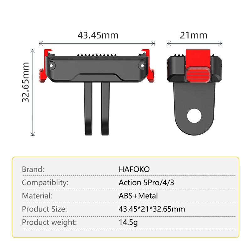 Osmo Action Quick Release Adapter Mount for DJI Compatible with