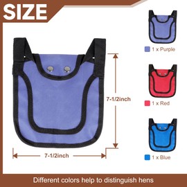 BJADE'S 3 Pack Chicken Saddle for Hens and Roosters,Outdoor Hen Saddles with Adjustable Strap,Poultry Saver,Chicken Sweater Aprons,Feather Protector,for Hens Medium & Small Size