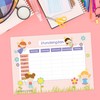 Papierdrachen Timetable DIN A4 Pad – Monster Design – Writeable