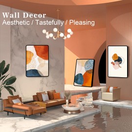 SERIMINO Framed Abstract Wall Art for Living Room Boho Wall Decor Navy Blue Orange Terracotta Pictures Modern Nordic Minimalist Artwork for Bedroom Bathroom Kitchen Paintings for Home Decorations