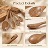 4PCS Wooden Measuring Spoons Set Natural Acacia Cute Measuring-Spoons 1