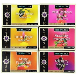 Stash Tea Fruity Herbal Tea Six Flavor Assortment, 18 Count