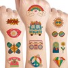 UVUXO Groovy 70s Temporary Tattoo for kids - 96 Styles