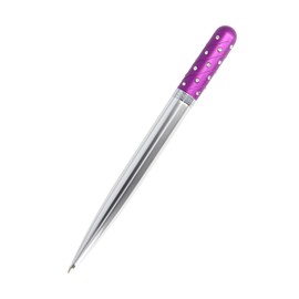 Unlinen Crystal Pen Ballpoint Pen with Sparkling Rhinestones in Purple, Elegant Pen in Gift Box, with International Large Capacity Refill, Black Writing, Gift Idea Woman Christmas
