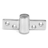Pair Marine Oarlock Sockets 316 Stainless Steel Side Mounted Mirror