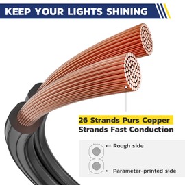 Low Voltage Landscape Wire,16/2 100FT haisstronica Landscape Lighting Copper Wire 16 Gauge 2 Conductor Landscaping Lights Wired Outdoor Direct Burial Electrical Wire