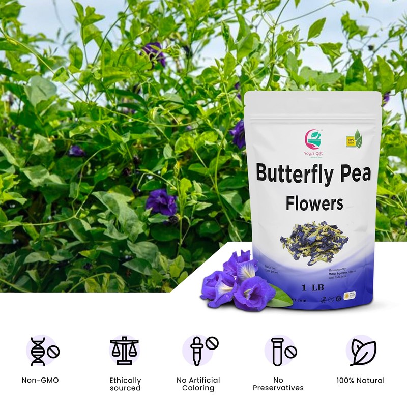 Butterfly Pea Flower Dried 1 LB (1000+ Cups) | Blue