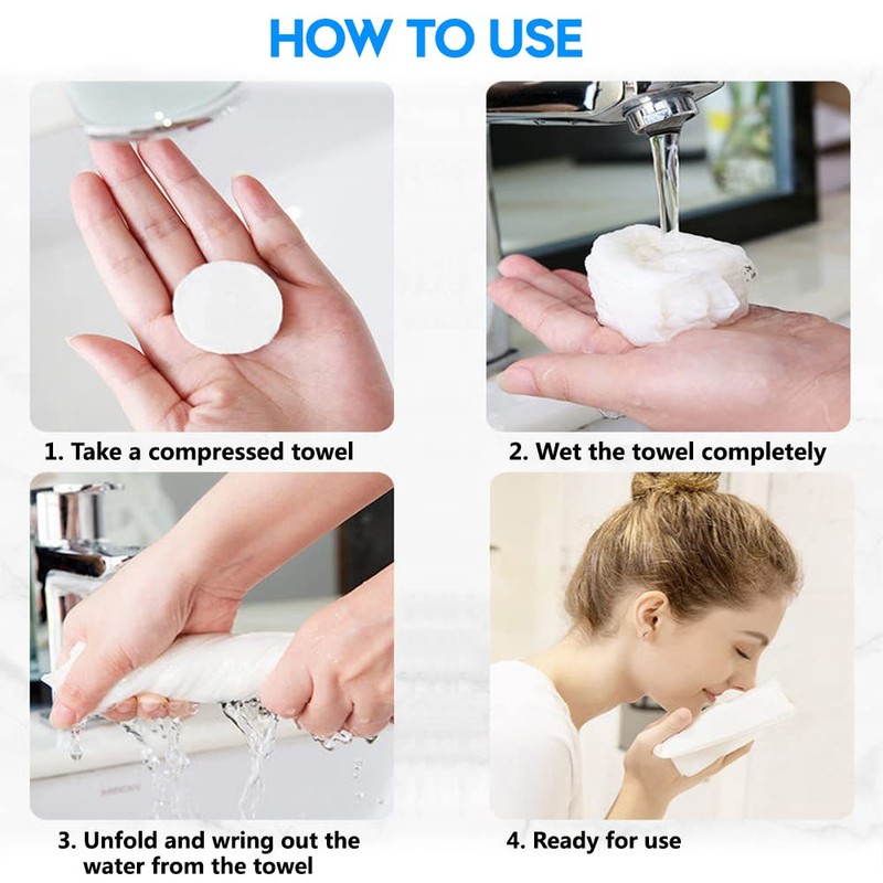 120 Pcs Mini Compressed Towels, Disposable Face Compressed Towel, Compressed