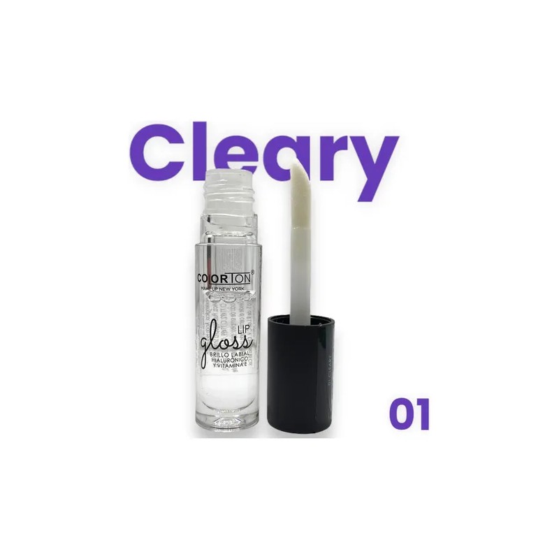 Labial Lip Gloss Con Acido Hialuronico Colorton Tono Cleary