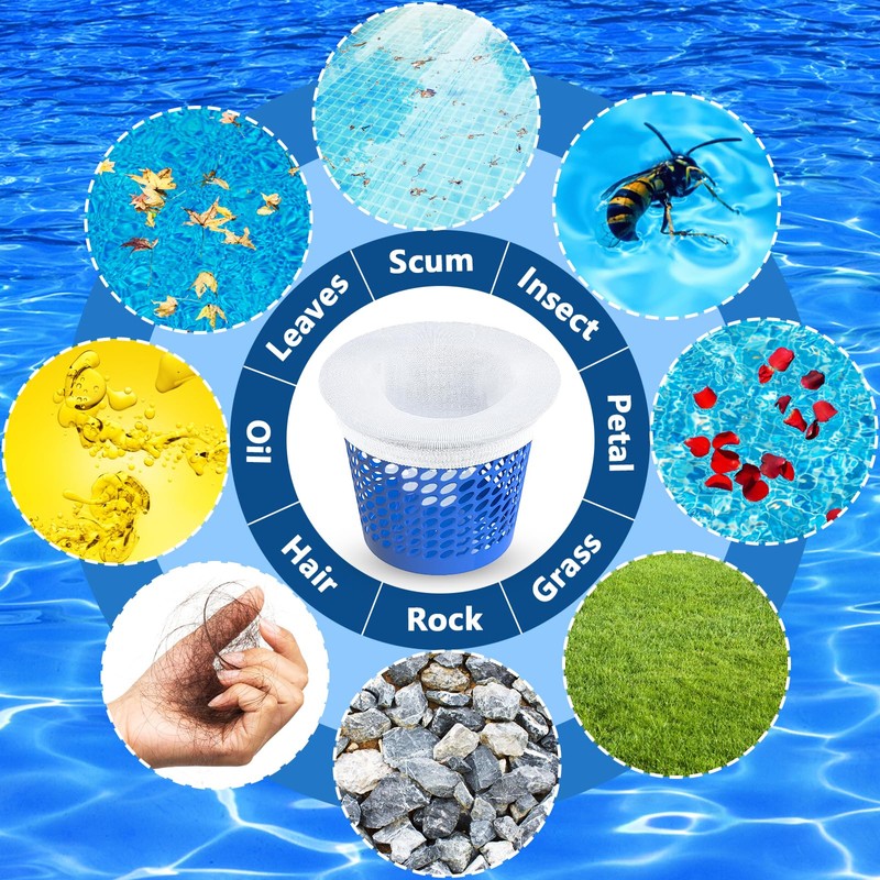 POWZOO 30 pieces pool skimmer socks, filter socks, pool, skimmer