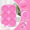 Molde De Silicón Flores Rosas 6 Cavidades Jabones Repostería