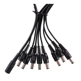 Security-01 2-Pack 1 to 8 Way DC Power Splitter Cable, Plug 5.5mm x 2.1mm