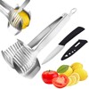 KAYCROWN Tomato Slicer Holder with Paring Knife Set, Stainless Steel
