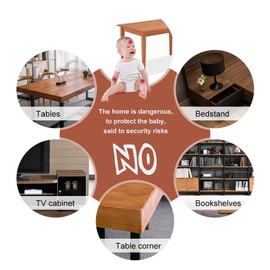 DYKESON Soft Corner Protector, Baby Safety Cushion, Corner Bumpers for Furniture, Corner Proofing for Baby, Corner Cushion, Table Edge Protector, Baby Proofing Edge, Corner Guards, 12 Pack, Black