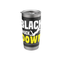Black Huck Down Ultimate Frisbee Spirit Stainless Steel Insulated Tumbler