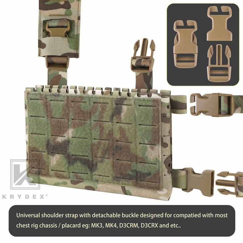 Krydex Tactical Chest Rig Padded Shoulder Strap Laser Cut H-Harness