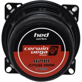 CERWIN-Vega Mobile H740 HED(R) Series 2-Way Coaxial Speakers (4", 275 Watts max), Black