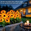 Solar Sunflower Lights Outdoor Garden Decor, 6 Pack Solar Flowers