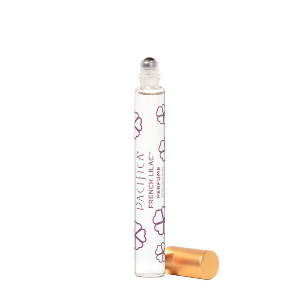 Pacifica Beauty French Lilac Rollerball Clean Fragrance Perfume, Made with Natural & Essential Oils, 0.33 Fl Oz - Vegan + Cruelty Free - Phthalate-Free, Paraben-Free - Travel Size