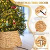 27in Christmas Tree Collar, Natural Christmas Tree Ring Woven Rattan