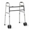 Medline Heavy-Duty Bariatric Folding Walker with 5” Wheels and Durable