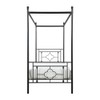 Homelegance Hosta Metal Canopy Bed, Twin, Black