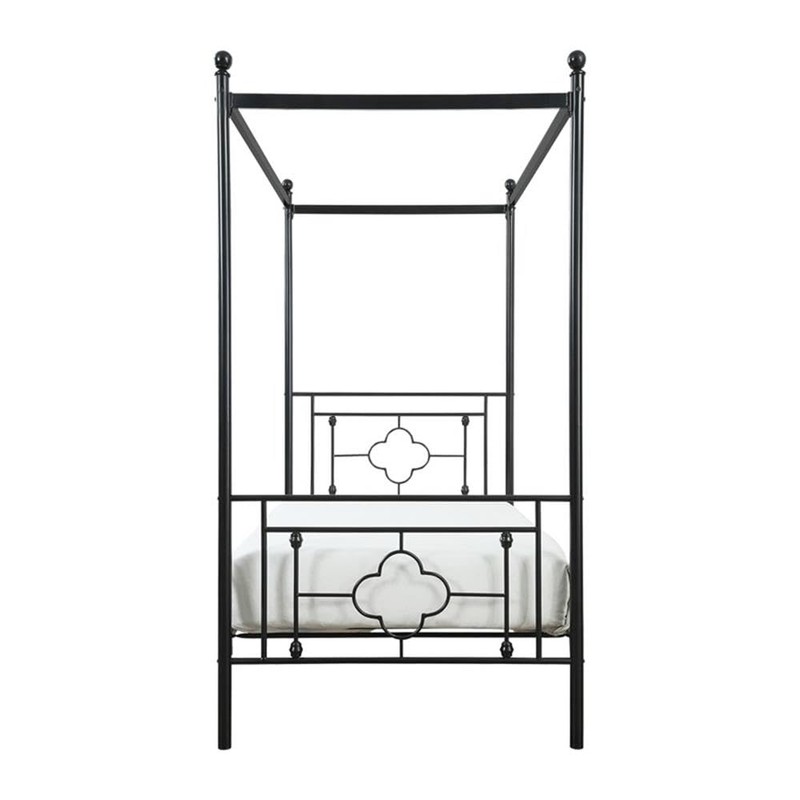 Homelegance Hosta Metal Canopy Bed, Twin, Black