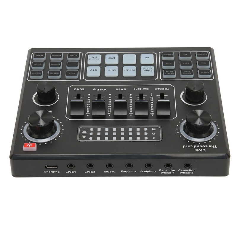 Live Sound Card Multiple Sound Effects Voice Changing External Mini