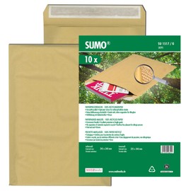 Sumo Paper Padding Envelopes Baun 245 x 340 mm Trapezium Flap Pack of 10