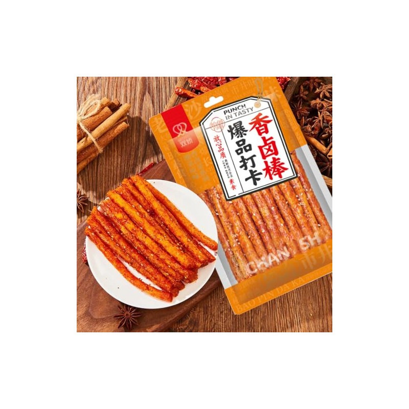Mkostlich Latiao Spicy Snack, Latio Spicy Strip 辣条(3.8oz(Pack of 2),
