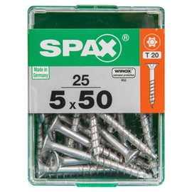 Spax Spax Trx 4191020500502 Countersunk Attachment 5 x 50 m Yellow Pack of 25