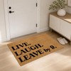 Humorous Rubber Welcome Mat for Entryway - 23.6x15.7 Inch Non-Slip