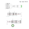 WITTKOWARE HIGO Mini-B Cable Set, Male/Coupling, 5-Pin Green, Total Length