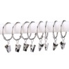 OOTSR Pack of 30 Curtain Rings with Clips, Metal Curtain
