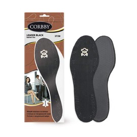 Natural Premium LEDER BLACK Slim Insole Cream Colour For Shoes And Boots, Extra Leather Latex Foam Active Carbon Comfortable Breathable (37/38 EU)