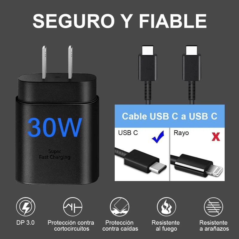 48w Cargador Auto Carga Rápida Y 30w Cargador Carga Rápida