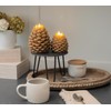 QVC Luminara Set of (2) Pinecone Flameless Figural Candles -