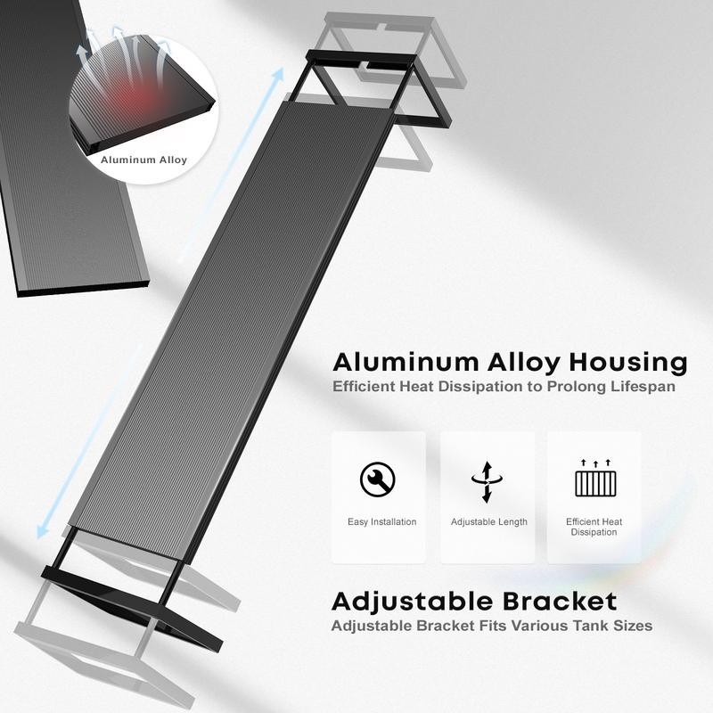 MagTool Brite Series Auto Aquarium LED Light with App-Controlled RGB+W
