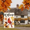 AVOIN colorlife Fall Cardinal Garden Flag 12x18 Inch Double Sided