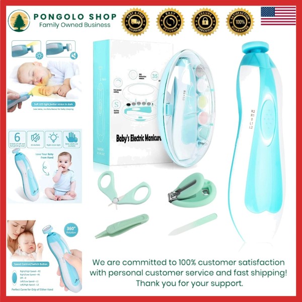 Unbranded Baby Electric Nail File 8-in-1 Safe Trimmer with Grinding
